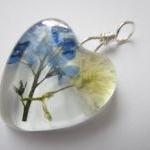 Dried Flower Resin Pendant,..