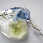 Dried Flower Resin Pendant,..