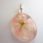 Dried Flower Resin Pendant,..