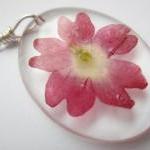 Dried Flower Resin Pendant,..