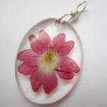 Dried Flower Resin Pendant,..