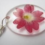 Dried Flower Resin Pendant,..