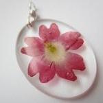 Dried Flower Resin Pendant,..