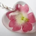 Dried Flower Resin Pendant,..