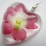 Dried Flower Resin Pendant,..