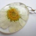 Dried Flower Resin Pendant,..