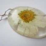 Dried Flower Resin Pendant,..