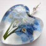 Dried Flower Resin Pendant,..