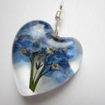Dried Flower Resin Pendant,..