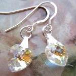 Crystal Earrings, Heart Ear..