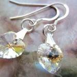 Crystal Earrings, Heart Ear..