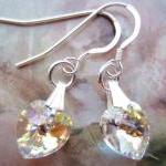 Crystal Earrings, Heart Ear..