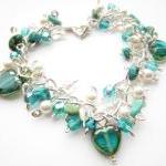 Turquoise Cluster Bracelet,..