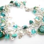 Turquoise Cluster Bracelet,..