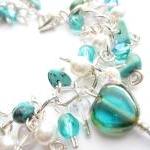 Turquoise Cluster Bracelet,..