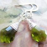 Green Swarovski Crystal Ear..