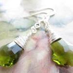 Green Swarovski Crystal Ear..