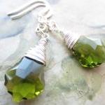 Green Swarovski Crystal Ear..
