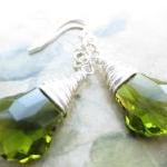 Green Swarovski Crystal Ear..