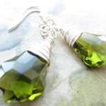 Green Swarovski Crystal Ear..