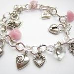 Silver Charm Bracelet, Hear..