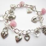 Silver Charm Bracelet, Hear..