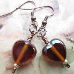 Topaz Glass Earrings, Glass..