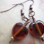 Topaz Glass Earrings, Glass..