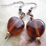 Topaz Glass Earrings, Glass..