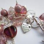 Cluster Bracelet, Pink Brac..