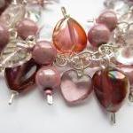 Cluster Bracelet, Pink Brac..